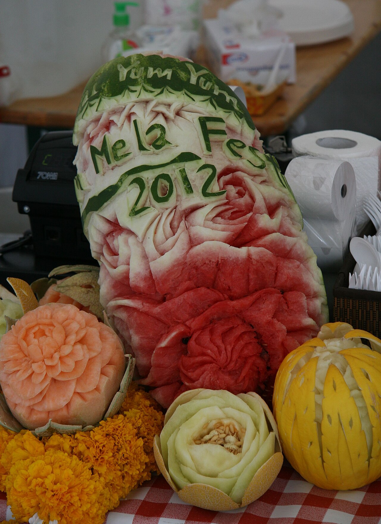 Artist på scenen under Melafestivalen